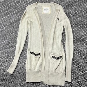 Abercrombie & Fitch | Long Cream Cardigan